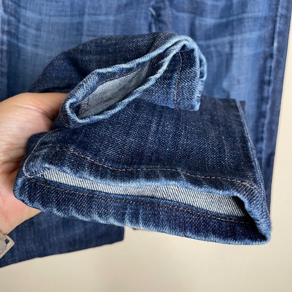 Vince Womens Dylan Dark Wash Mid Rise Distressed Skinny Ankle Jeans Size 25 - Picture 4 of 13